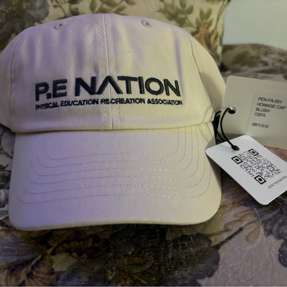 P.E Nation Cream Baseball Cap Classic Style